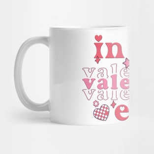 Retro Groovy In My Valentine Era Valentine Day Womens Girls Mug